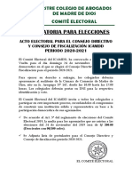 Convocatoria para Elecciones 2da Vuelta