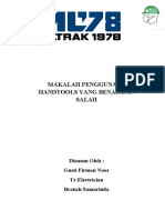 Makalah Penggunaan Handtools Yang Benar Dan Salah - Gusti Firman Noor