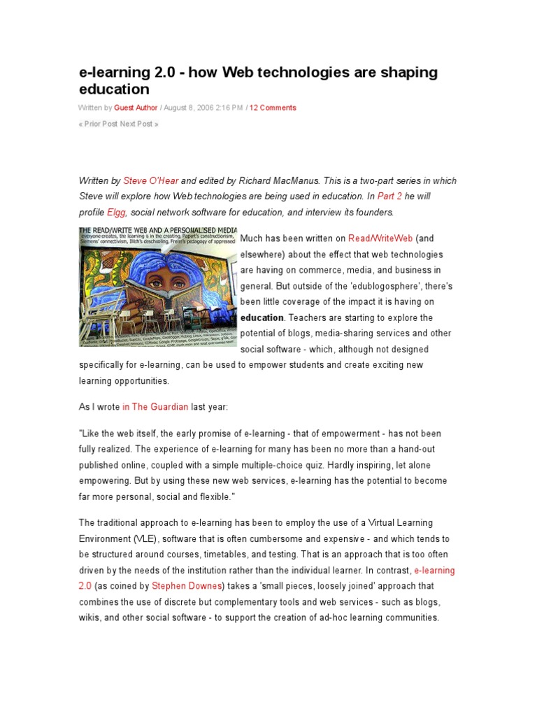 Web Technologies Transforming Education | PDF | Educational Technology ...