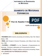 Processamento de Materiais Cerâmicos