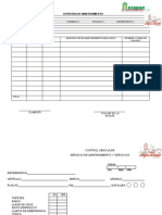 Formato Bitacora de Mantenimiento de Vehiculos