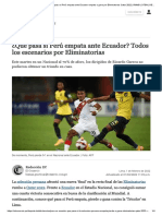 Perú vs Ecuador hoy _ Qué pasa si Perú empata ante Ecuador empata o gana por Eliminatorias Qatar 2022