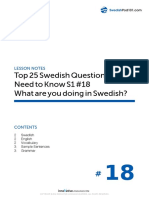 Top 25 Swedish Questions You Need To Know S1 #18 What Are You Doing in Swedish?