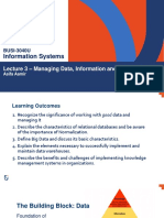 Information Systems: - Managing Data, Information and Knowledge
