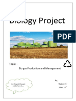 Biology Project: Topic: - Bio Gas Production and Management