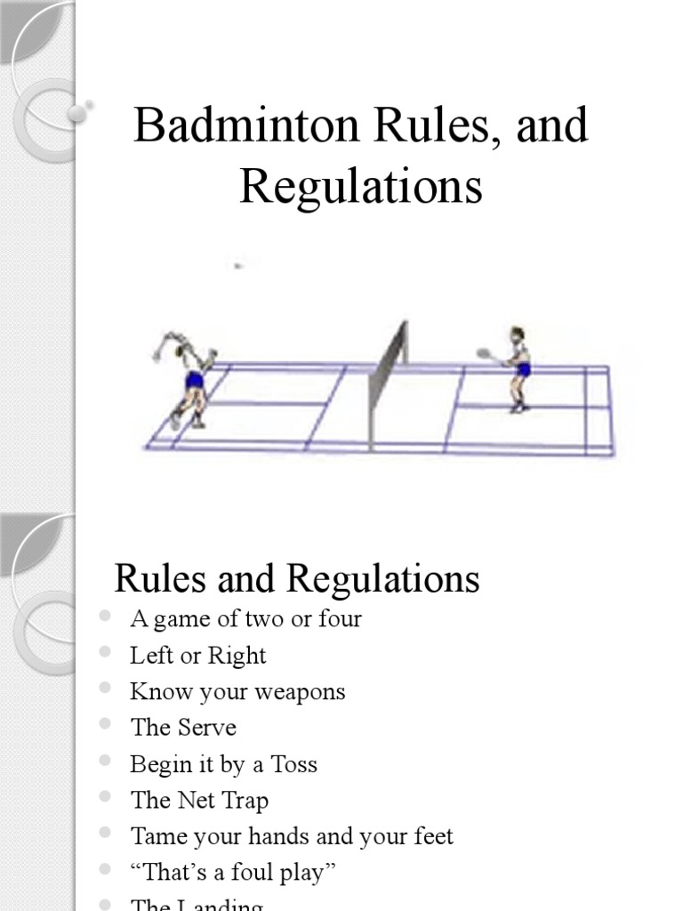 Fremkald specificere Decimal Badminton Rules and Regulations | PDF | Leisure | Gaming