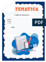 Tareas - SEMANA 7 - Matemáticas (21-06-2021)