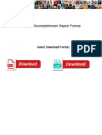 Sample Accomplishment Report Format