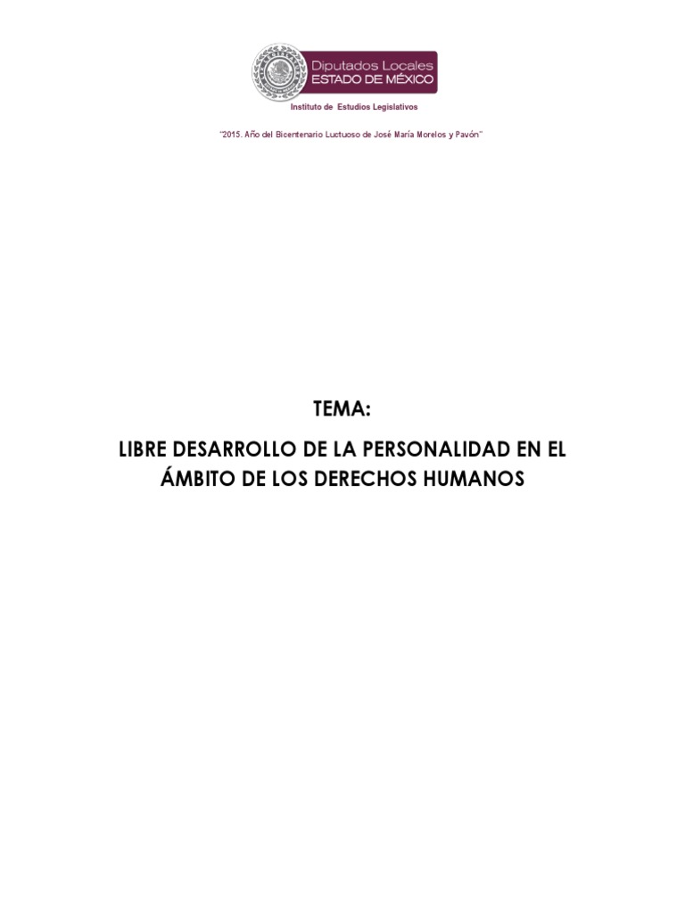 Libre Desarrollo de la Personalidad | PDF | Derechos humanos | Divorcio
