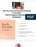 Effective Questioning and Reacting Techniques