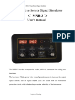 Automotive Sensor Signal Simulator MNB-3 User's Manual