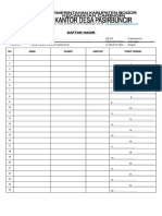 Daftar Hadir Rapat