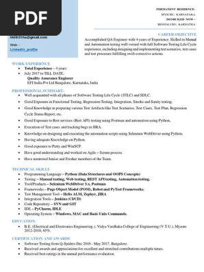 Likith Resume QA Exp 4years