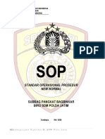 Sop Standar Operasional Prosedur New Normal Subbag Pangkat Bagbinkar Biro SDM Polda Jatim