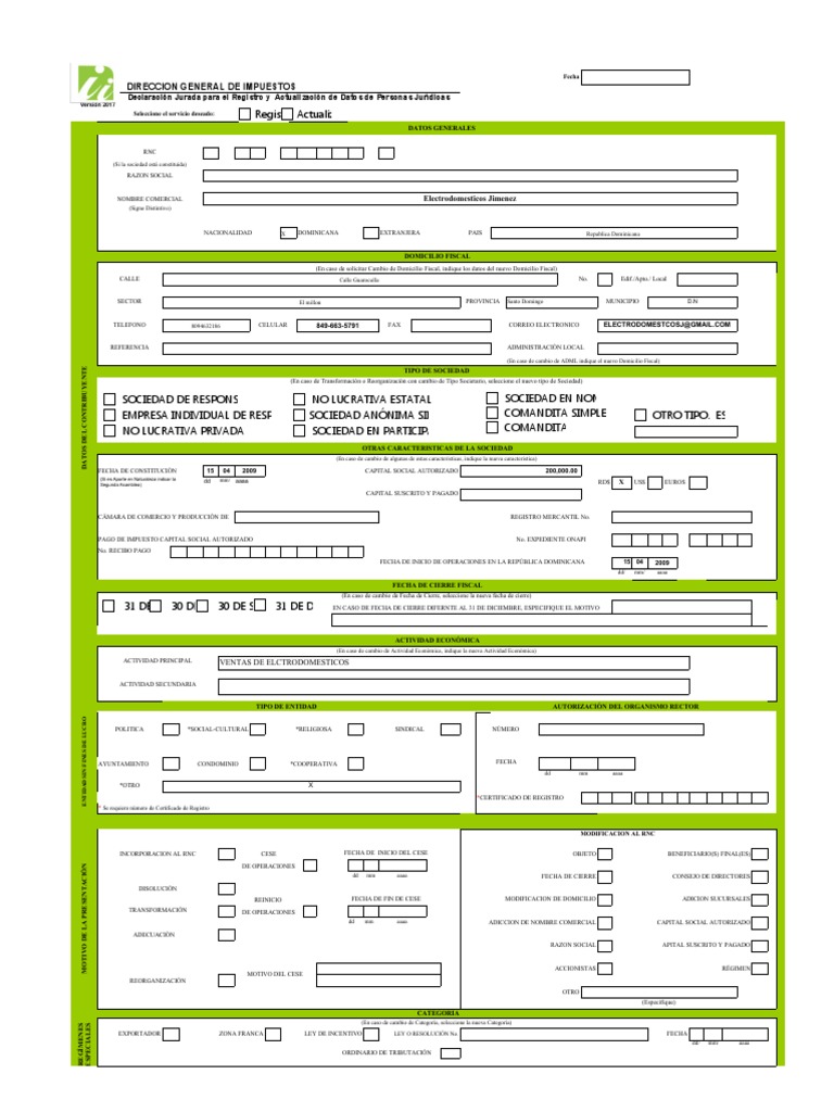 Registro Nacional de Contribuyentes RNC | PDF | Economias | Business
