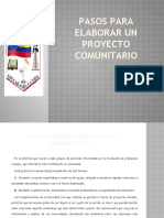 Pasos para Elaborar Un Proyecto Comunitario