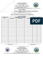 Department of Education Schools Division Office of Albay: Tally Sheet
