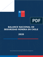 Balance Nacional de Seguridad Minera en Chile 2020