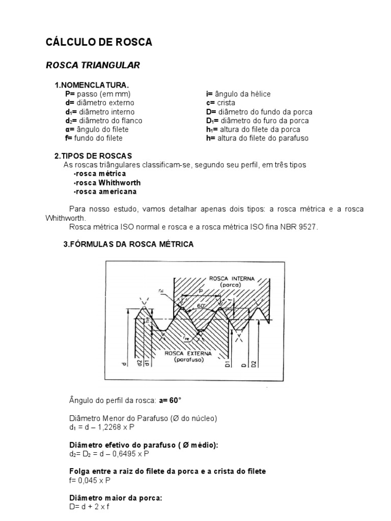 Calculo de rosca