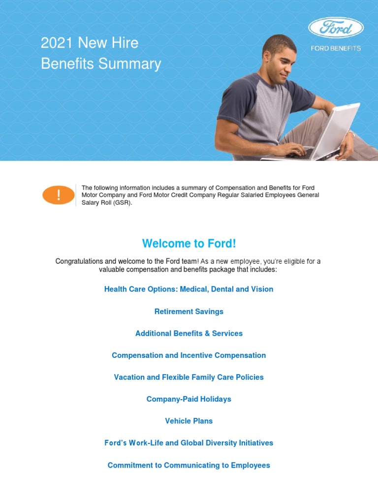 2021 New Hire Benefits Summary To Ford! PDF Compensation