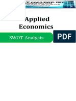 Applied Economics: SWOT Analysis