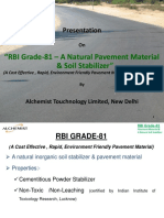 "RBI Grade-81 - A Natural Pavement Material & Soil Stabilizer