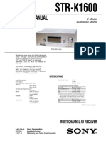 Sony STR k1600 Receiver Component Service Manual