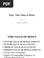 Topic: Time Value of Money: BY Kajal Vipani