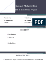 Implementation of Matlab For Risk Management in Residential Projects