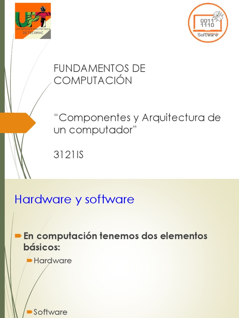 Componentes y arquitectura de un computador | PDF | Hardware de la ...