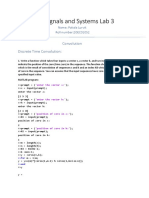 Signals and Systems Lab 3: Convolution Discrete Time Convolution