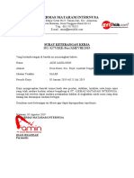 Surat Keterangan Kerja PT Airmas Mataram