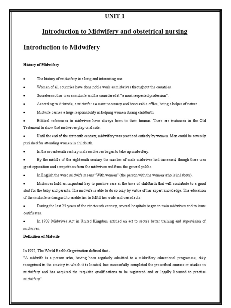 Introduction to Midwifery Practices | PDF | Midwife | Pregnancy