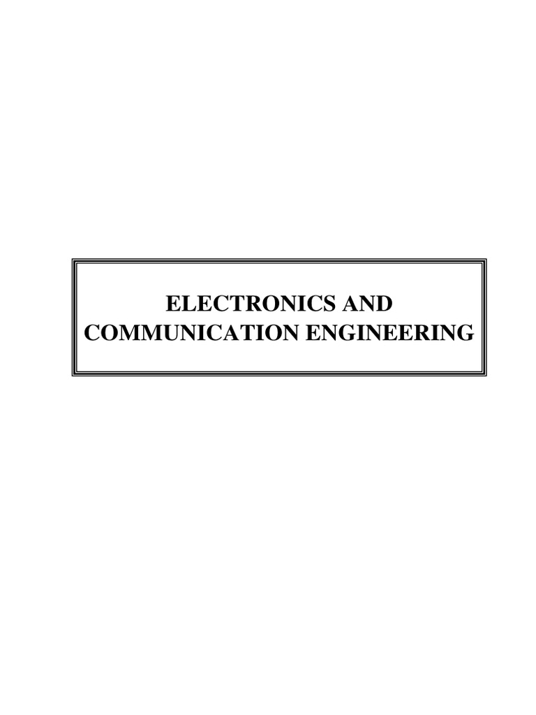 Electronics and Communication Engineering | PDF | Internet Of Things ...