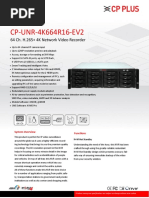 CP-UNR-4K664R16-EV2: 64 Ch. H.265+ 4K Network Video Recorder