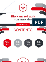 Black and Red Work: Summary Plan