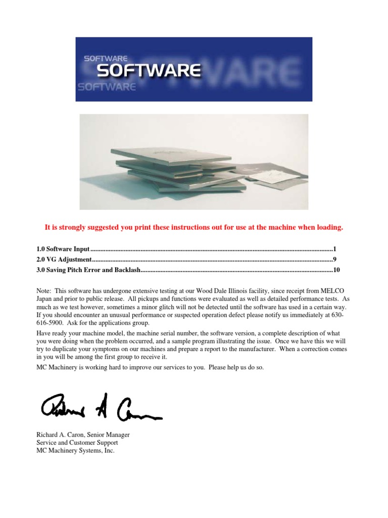 A Series Software Loading Instruction Manual PDF Floppy Disk