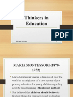 Thinkers in Education: 1 Hifsa Batool, PH.D Scholar