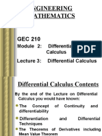 GEC 210 DIFFERENTIAL CALCULUS