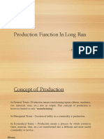 Production Function in Long Run 1