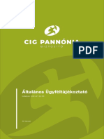 CIG Pannonia Általános Ügyféltájékoztató - 30100