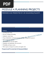 Module 4. Planning Projects - PM