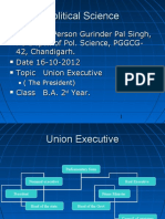 Political Science: Union Executive