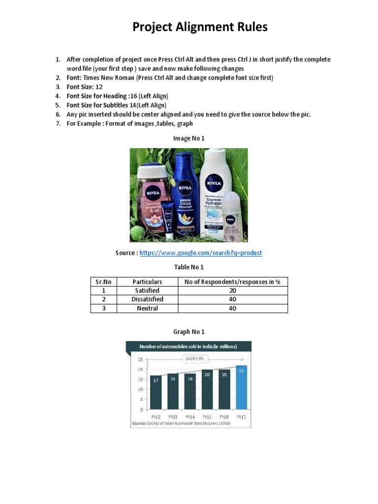 Project Formatting and Alignment Guidelines | PDF