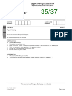 Cambridge IGCSE: FRENCH 0520/23