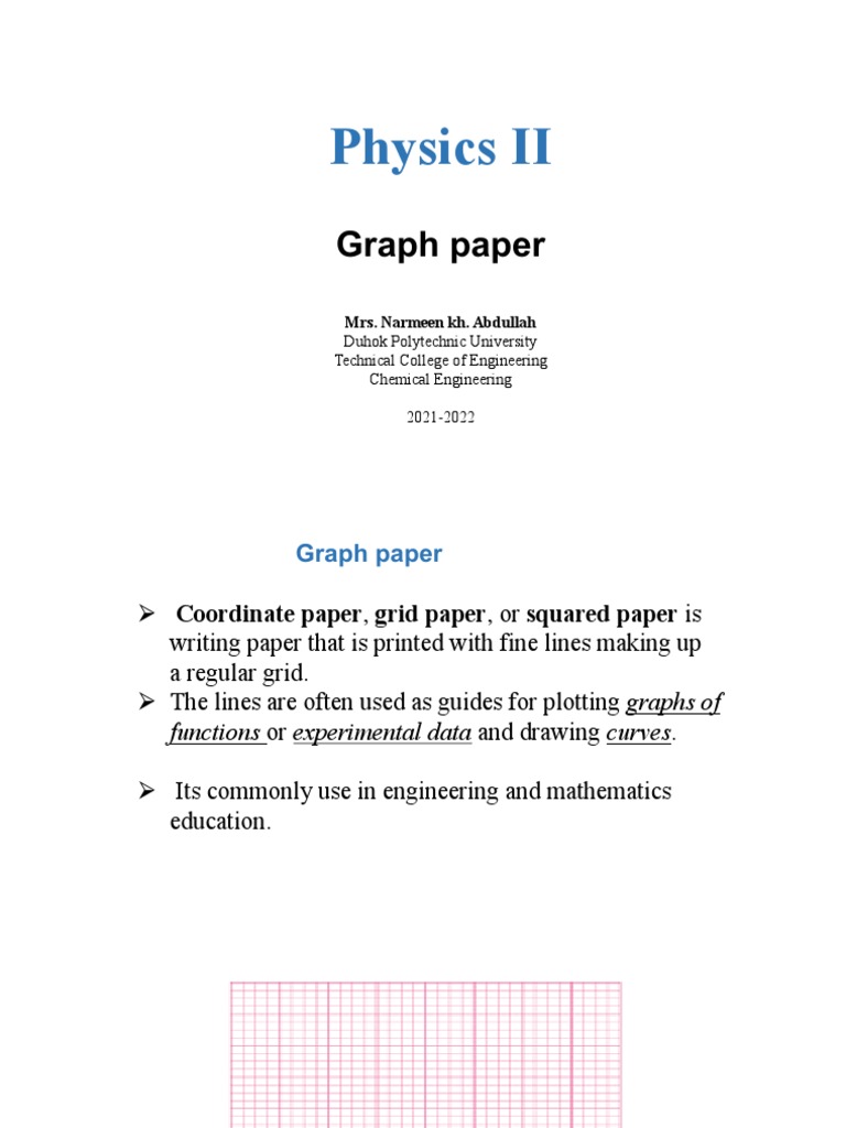 Physics II: Graph Paper | PDF