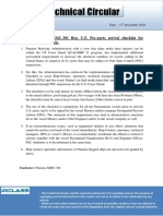 Technical Circular: Subject: Panama MMC-381 Reg. U.S. Pre-Ports Arrival Checklist For Panama Flagged Vessels