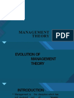 Management Theory: Evolution - Mamta Prasad
