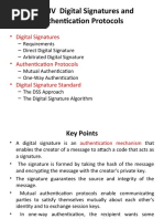 UNIT IV Digital Signatures and Authentication Protocols