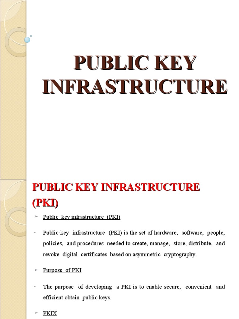 Public Key Infrastructure | PDF | Public Key Cryptography | Public Key  Certificate